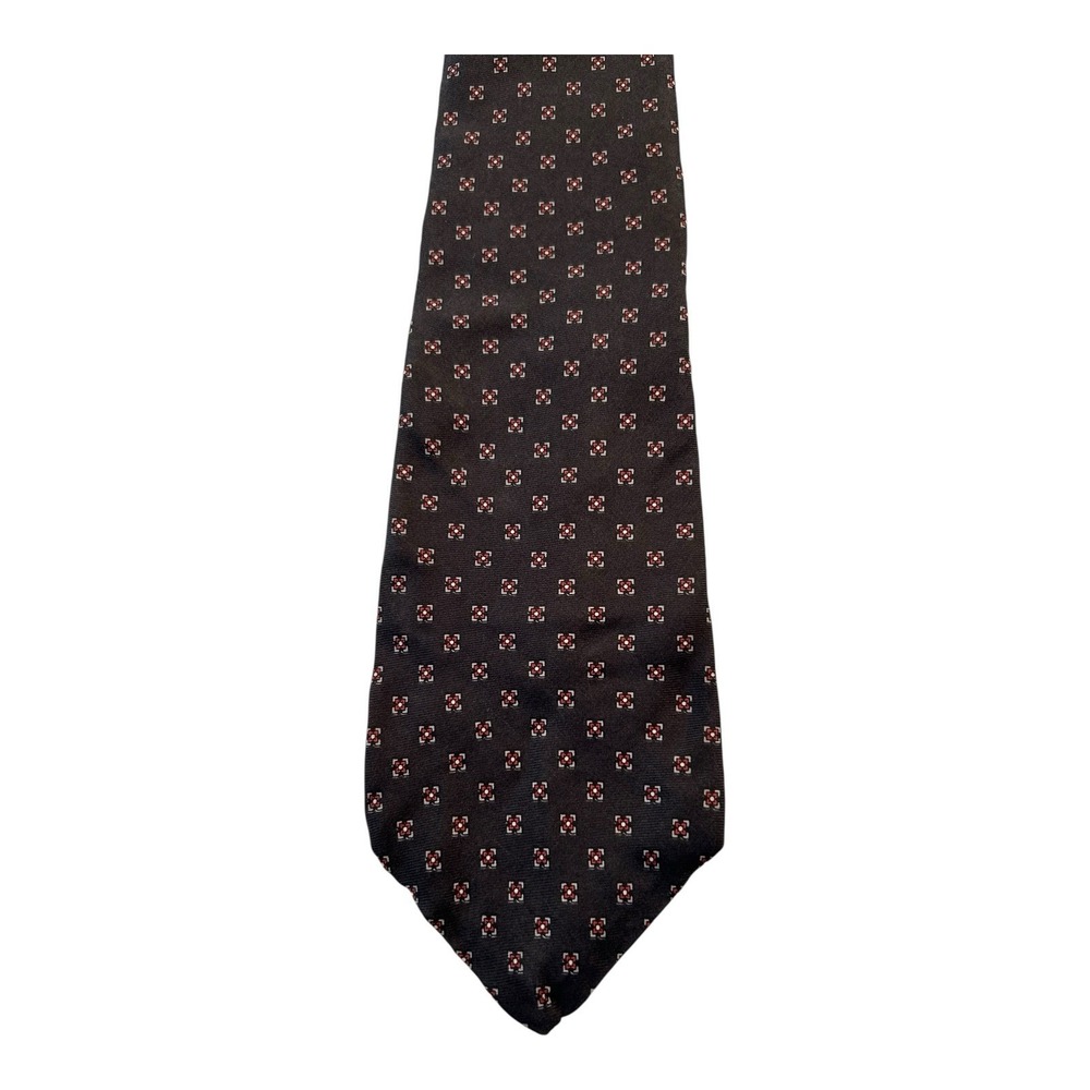 Vintage Christian Dior Tie Blue‎ with Red pattern All Silk Paris New York 55"